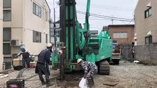 【現場】鋼管杭工事の解説！Explanation of steel pipe pile construction!