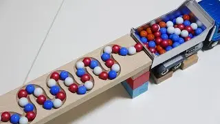 Marble Run Race ☆ Extreme Truck & Ambulance Race | HABA Slope