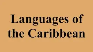 Languages of the Caribbean