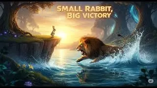 Brains vs Power l How a Small Rabbit Defeated the Mighty Lion  #animalstory #moralstories