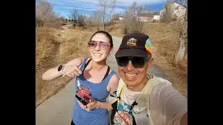 Running 10 miles on the Sand Creek Trail in Colorado Springs, CO. T-shirt weather in December