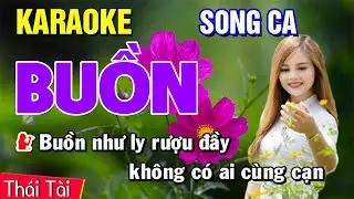 BUỒN Karaoke Song Ca - Beat Thái Tài