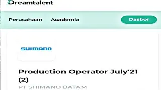 Loker PT.Shimano Posisi Operator || Lowongan kerja Batam hari ini 2021 #shorts