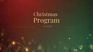 Christmas Celebration Program - Dec 13, 2025