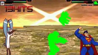 TMS Mugen Battle #346 - Superman & Mordecai vs Chibi Nightmare Broly & Master Chief