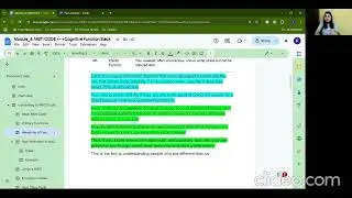 Class 4 : DerivingCognitive Fucntions Stack from MBTI code & Vice a versa