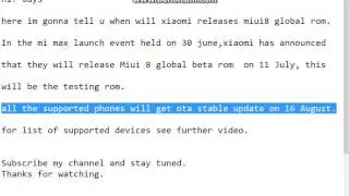 MIUI 8 global beta update leaked