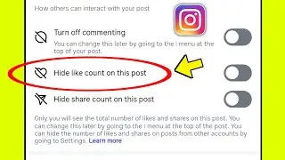 Hide like count on this post kya hai | Instagram hide like count on this post