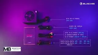 Fonte de Alimenta&ccedil;&atilde;o ATX 600W Semi Modular BLU600R B Bluecase