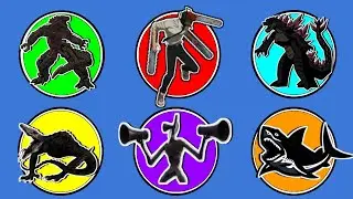 Spin Wheel Monster !! Megalodon vs Siren Head vs Godzilla vs Chainsaw Man vs Godzilla vs ...