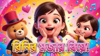 রিনির মজার বিয়ে 😂 | Funny Kids Song in Bangla | Rini Mini Cartoon Song। Bengali Kids Tv