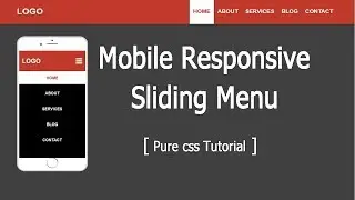 Media queries Responsive Sliding Menu Navigation Bar with HTML, CSS and jquery