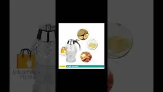 Honey Dispenser Pot Acrylic No Drip Syrup Pourer Server Trigger Stopper.📲
