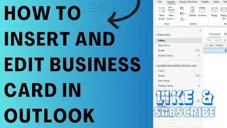 How to insert and edit business card in outlook