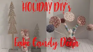 4 Christmas Holiday Cake Pop, Lollipops & Peppermint candy Decor