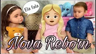 CHEGADA DA BEBÊ MINHA REBORN REAÇÃO DA MAYA E DO ENZO ELES GOSTARAM PAPAI REBORN PETER TOYS