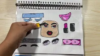 💸[JOURNAL ROBLOX BADDIES RED]💸||DRAWING PAPER DIY ROBLOX||ASMR COLORING ART||MAKE UP SCINCARE PAPER 