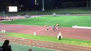 Sydney Track Classic Men 100m. Winner Alonso Edwards 10.29sec.