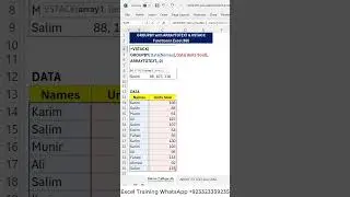 GROUPBY with ARRAYTOTEXT & VSTACK + HSTACK Function in #Excel 365 #shorts