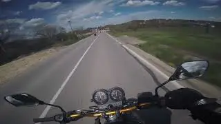 Honda CB500 onboard/Dominator exhaust