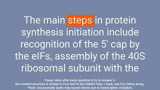 Protein Synthesis: A Comprehensive Review in Q&A Format for USMLE Step 1 Preparation