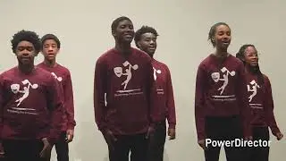 Tyrell with The Performing Arts Conservatory  sings for MLK Day