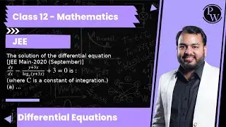 The solution of the differential equation [JEE Main-2020 (September)] d y/d x-y+3 x/log _e(y+3 x)...