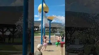 Linus gets a SpLaSh at the Spray Park!