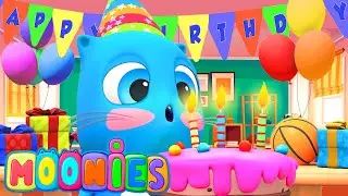 🎈🎉🎁Happy Birthday to you song🎁 🎉🎈| Baby Moonies | Family nursery rhymes & songs for children