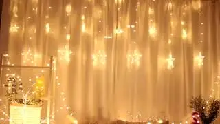12 Stars LED Star Lights, Curtain String Lights for Bedroom with 8 Lighting Modes