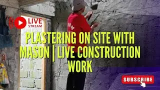 Plastering on Site with Mason | Live Construction Work #Plastering #MasonryWorks  #SatisfyingWork