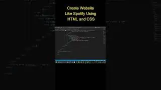 Create Website Like Spotify Using HTML and CSS #coding #programming #css #html #shorts