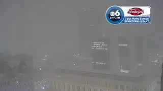 Snow-dusted skyline