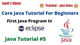 How to Create and Run Java program in Eclipse | Java Tutorial For Beginners #5