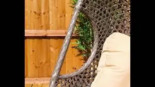 2023 Patio Wicker Swing Chair With Stand Rain Cover Included