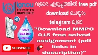 MMPC 015 free solved assignment  pdf links in descriptions