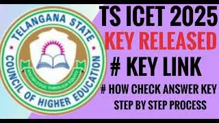 TS ICET 2025 response sheet out|| how to check tg icet answer key