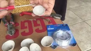 DIY Fishing Weights From Egg Cartons & Concrete. 自制环保鱼坠