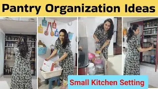 Small Kitchen Pantry Organization Ideas|Setting Things In Small Space|Indian Kitchen Storage Ideas