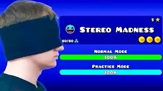 Прохожу ВСЛЕПУЮ Stereo Madness в Geometry Dash
