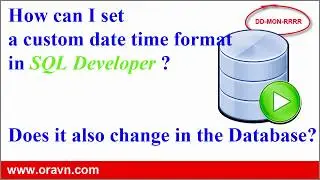 How to customise date time format in SQL Developer?