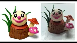 &ldquo;Smiling Mushroom Friend&rdquo; clay