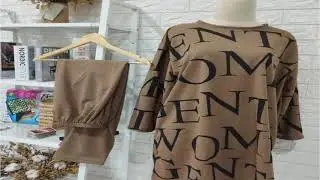 ONE SET LD 120 Setelan Wanita Celana dan Atasan Oversize Terbaru