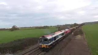 59104 & 59206  with Acton to Merehead empty stone train