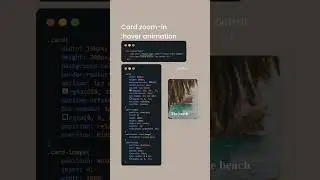 Card zoom hover animation in css and html 😊