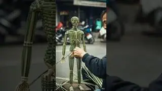 Bamboo Anatomy: The Ultimate Weaving Challenge 🎋💀#shorts #viral
