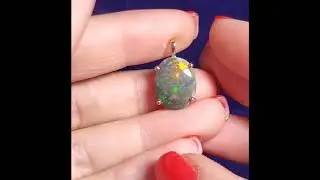 ESTATE OPAL 14K ROSE GOLD PENDANT