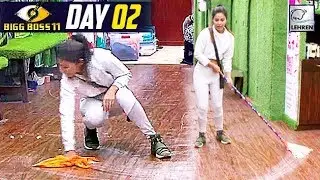 Bigg Boss 11 | Day 2 | Hina Khan MOPPING The Floor On Her Birthday | 3rd October 2017