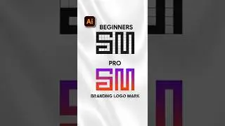 Adobe Illustrator 2026Tips - How To Create S+M Letter Logo Design Process #zakkigraphics