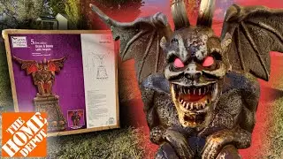 Home Depot &mdash; Распаковка/настройка горгульи + Onforu Black Lights | Статуя-реквизит к Хэллоуину 2025